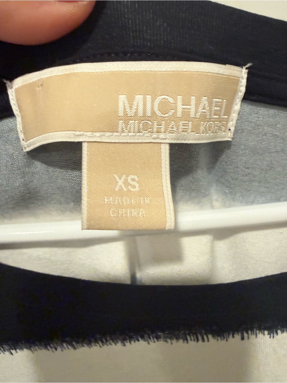 MICHAEL Michael Kors Black and White Striped Long Sleeve Tee - Picture 2 of 5